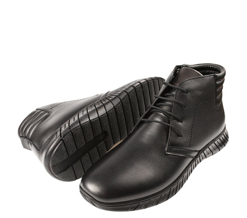 Ghete sport, barbati, GORETTI, B64-1948 negru, piele naturala